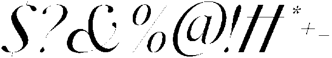 Dh Milate Slanted otf (400) Font OTHER CHARS