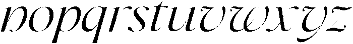Dh Milate Slanted otf (400) Font LOWERCASE
