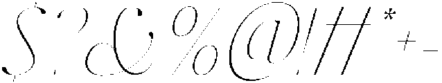 Dh Milate Thin Slanted otf (100) Font OTHER CHARS