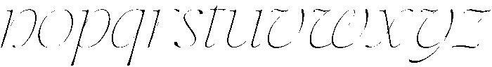 Dh Milate Thin Slanted otf (100) Font LOWERCASE