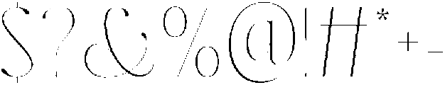 Dh Milate Thin otf (100) Font OTHER CHARS
