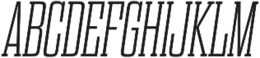 Dharma Slab M ExLight Italic otf (300) Font UPPERCASE