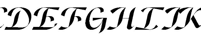 Dh Alani Rosle DEMO ExtBd Slant Font UPPERCASE