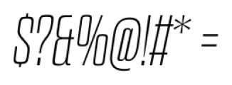 Dharma Slab E Thin Italic Font OTHER CHARS