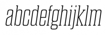 Dharma Slab E Thin Italic Font LOWERCASE