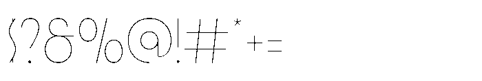 Dh Caloins Thin Font OTHER CHARS