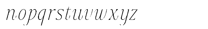 Dh Nottera Elegance Extra Light Italic Font LOWERCASE