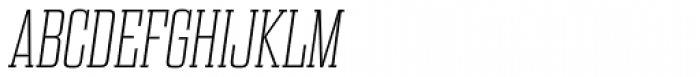 Dharma Slab Expanded Thin Italic Font UPPERCASE