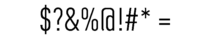 DIN Cond Font OTHER CHARS