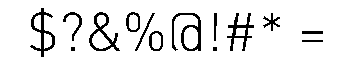 DIN Light Font OTHER CHARS
