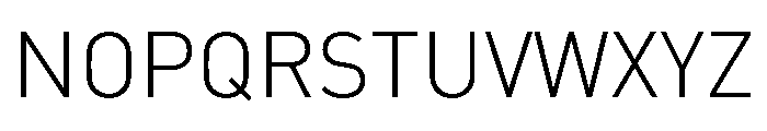 DIN Light Font UPPERCASE