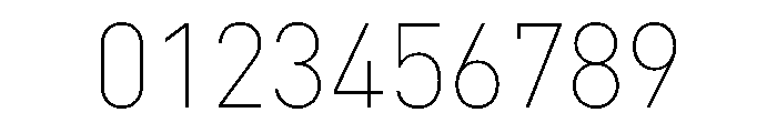 DIN Thin Font OTHER CHARS