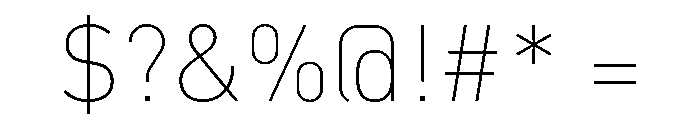 DIN Thin Font OTHER CHARS