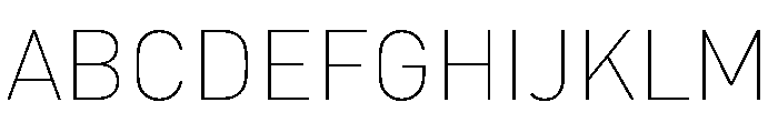 DIN Thin Font UPPERCASE