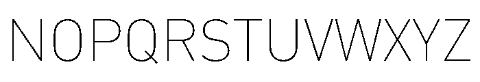 DIN Thin Font UPPERCASE