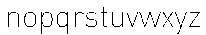 DIN Thin Font LOWERCASE