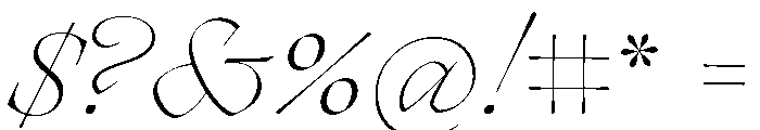 Dickens Tale Thin Italic Font OTHER CHARS