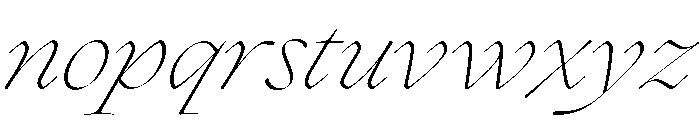 Dickens Tale Thin Italic Font LOWERCASE