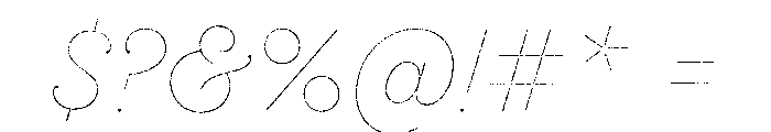 Dickens Tale Thin Font OTHER CHARS