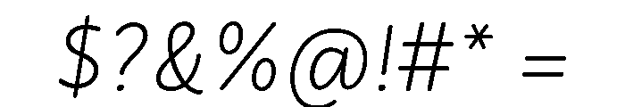Didactica Light Italic Font OTHER CHARS