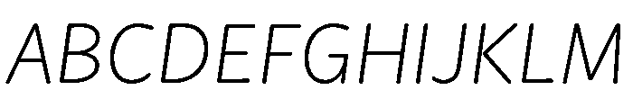 Didactica Light Italic Font UPPERCASE