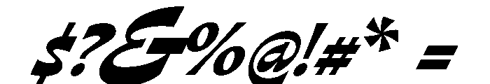 Discordia Extra Bold Italic Font OTHER CHARS
