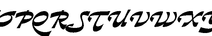 Discordia Extra Bold Italic Font UPPERCASE