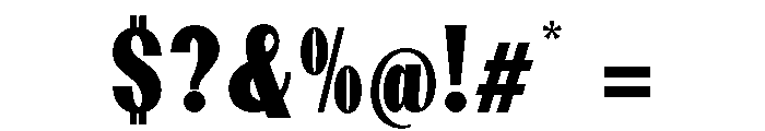 Dietary Black Condensed Font OTHER CHARS
