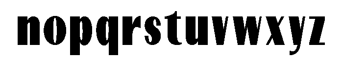 Dietary Black Condensed Font LOWERCASE
