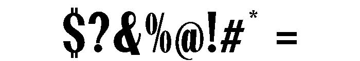 Dietary Bold Condensed Font OTHER CHARS