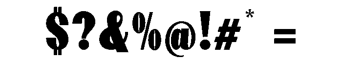 Dietary Extra Black Condensed Font OTHER CHARS