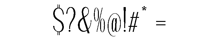 Dietary Extra Light Condensed Font OTHER CHARS