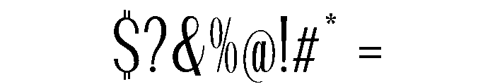 Dietary Light Condensed Font OTHER CHARS