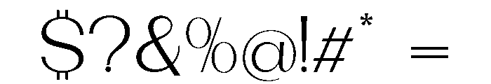 Dietary Light Expanded Font OTHER CHARS