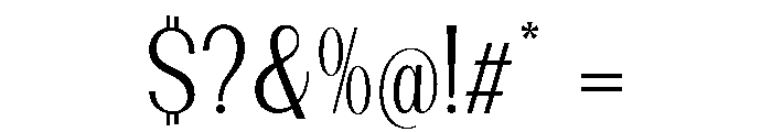 Dietary Light Semi Condensed Font OTHER CHARS