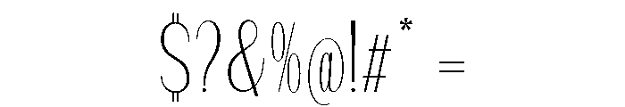 Dietary Thin Condensed Font OTHER CHARS