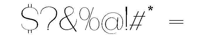 Dietary Thin Expanded Font OTHER CHARS