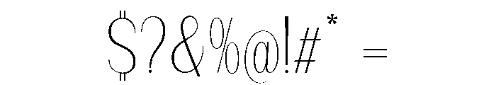 Dietary Thin Semi Condensed Font OTHER CHARS