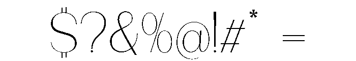 Dietary Thin Semi Expanded Font OTHER CHARS