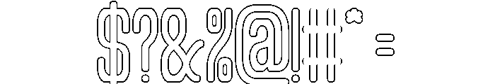 Different Logic-Hollow Font OTHER CHARS