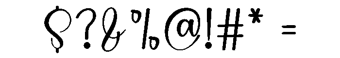 Digital Calligraphy Font OTHER CHARS