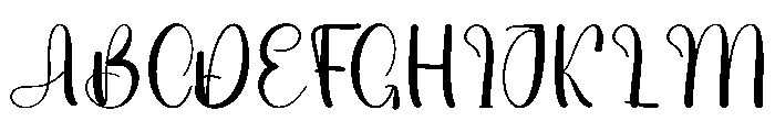 Digital Calligraphy Font UPPERCASE