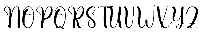 Digital Calligraphy Font UPPERCASE