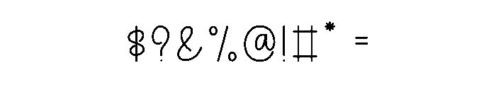 Digital Handwriting Font OTHER CHARS