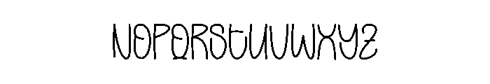 Digital Handwriting Font LOWERCASE