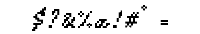 Digital Match Script One Font OTHER CHARS
