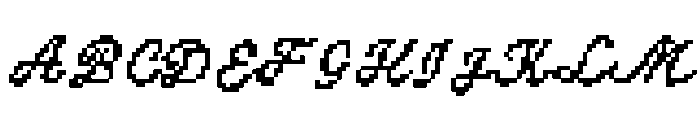 Digital Match Script One Font UPPERCASE