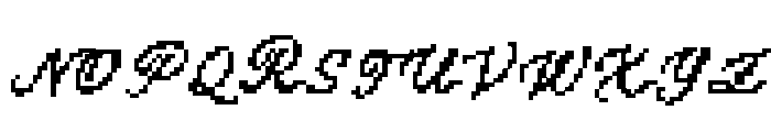 Digital Match Script One Font UPPERCASE