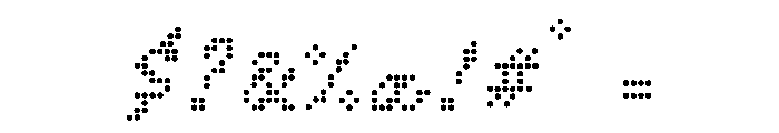 Digital Match Script Threee Font OTHER CHARS