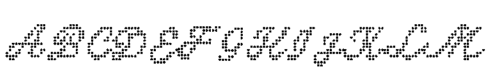 Digital Match Script Threee Font UPPERCASE